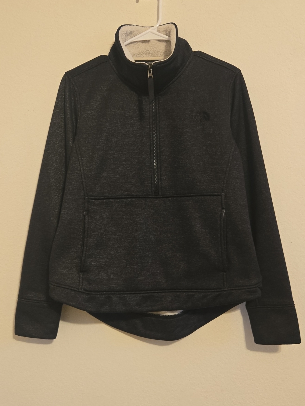 The North Face Black Sherpa-Lined Half-Zip Pullover - Large